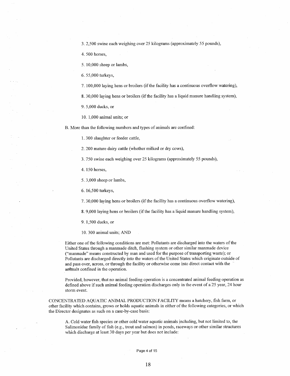 State Form 55639 National Pollutant Discharge Elimination System (Npdes) Permit Application Package 2e for Permit to Discharge Wastewater Proposed or Existing Nonprocess Wastewater Only Dischargers - Indiana, Page 18