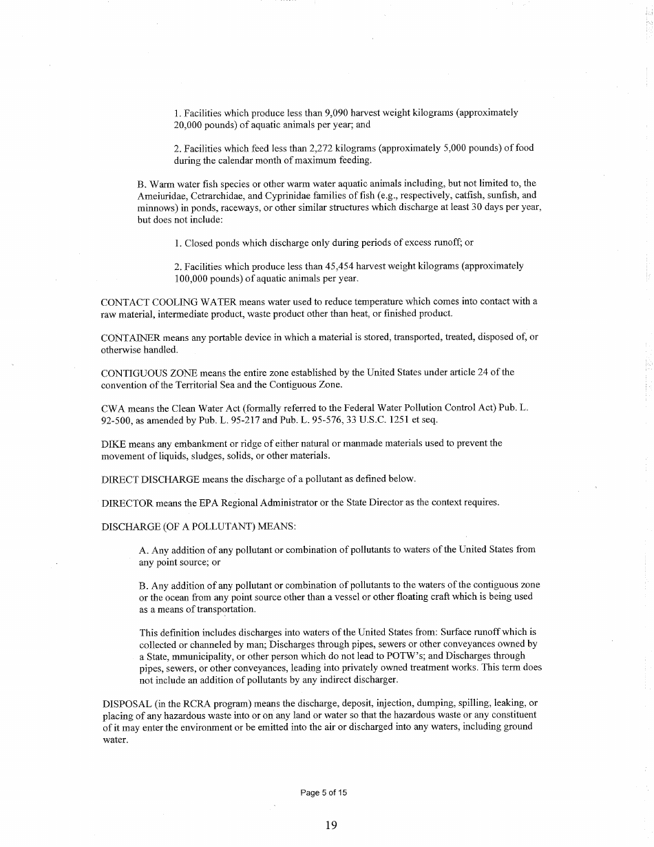 State Form 55639 National Pollutant Discharge Elimination System (Npdes) Permit Application Package 2e for Permit to Discharge Wastewater Proposed or Existing Nonprocess Wastewater Only Dischargers - Indiana, Page 19