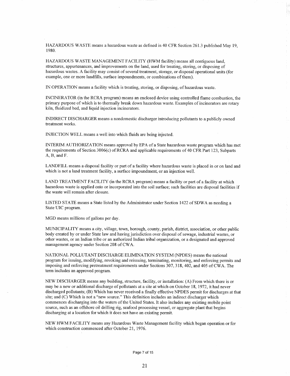 State Form 55639 National Pollutant Discharge Elimination System (Npdes) Permit Application Package 2e for Permit to Discharge Wastewater Proposed or Existing Nonprocess Wastewater Only Dischargers - Indiana, Page 21