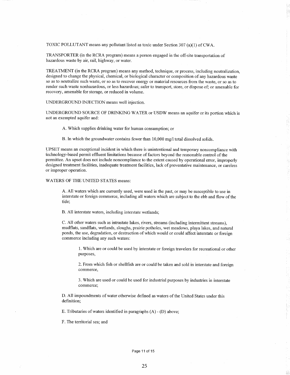 State Form 55639 National Pollutant Discharge Elimination System (Npdes) Permit Application Package 2e for Permit to Discharge Wastewater Proposed or Existing Nonprocess Wastewater Only Dischargers - Indiana, Page 25