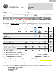 Document preview: State Form 46270 Water Test Kit Order - Indiana