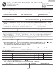 Document preview: State Form 53628 (CG-ADP) Annual Door Prize Application for First Time Applicants - Indiana