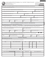 State Form 53632 (CG-APT) Application for Annual Pull Tab First Time Applicants - Indiana
