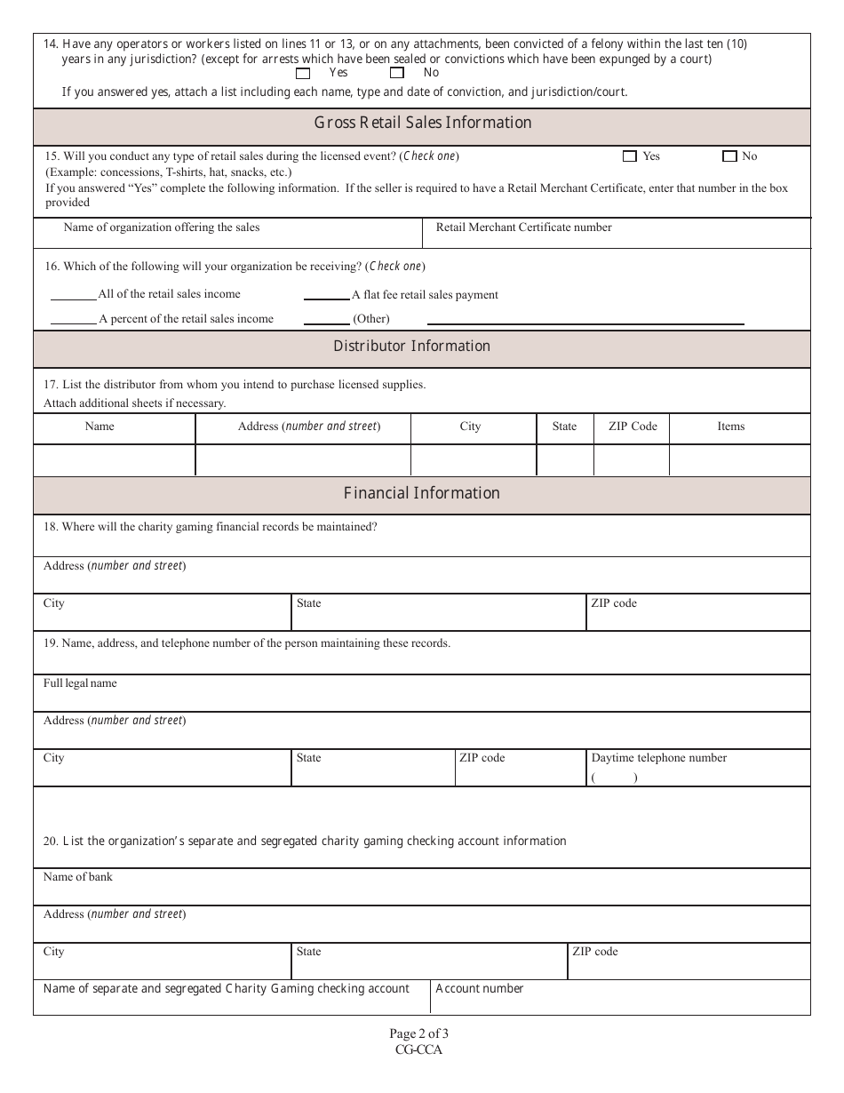 State Form 53655 (CG-CCA) Candidates Committee Application - Indiana, Page 2