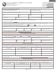 Document preview: State Form 53655 (CG-CCA) Candidate's Committee Application - Indiana