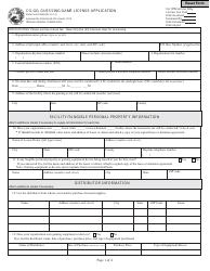 Document preview: State Form 53658 (CG-GG) Guessing Game License Application - Indiana