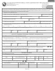 State Form 53647 (CG-ACGN) Application for Annual Charity Game Night First Time Applicants - Indiana
