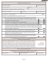 State Form 45726 Application for Initial Licensure or Renewal of Licensure as a Boxing Promoter - Indiana, Page 2