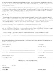 State Form 12210 Bout Contract Between Promoter and Boxer - Indiana, Page 2
