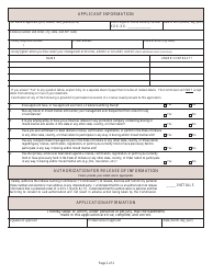 State Form 54127 Application for Initial Licensure or Renewal of Licensure as a Manager of a Professional Fighter - Indiana, Page 2