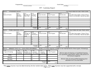 State Form 54735 Annual Ppt (Pull Tab/Punchboard/Tip Board) - Event Summary Report - Indiana, Page 2