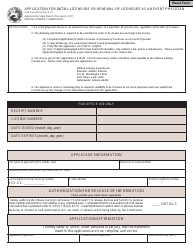 Document preview: State Form 45723 Application for Initial Licensure or Renewal of Licensure as an Event Physician - Indiana