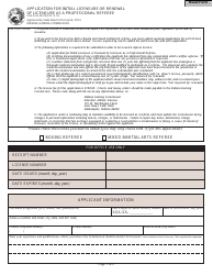 Document preview: State Form 45728 Application for Initial Licensure or Renewal of Licensure as a Professional Referee - Indiana