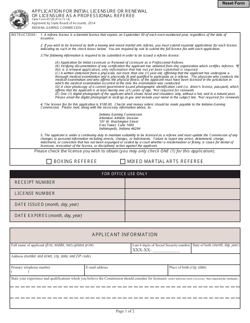 State Form 45728  Printable Pdf