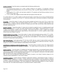 State Form 50007 Tuberculosis Contact Investigation Summary Report and Worksheet - Indiana, Page 5