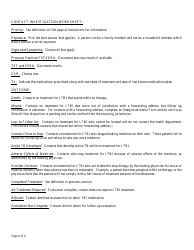 State Form 50007 Tuberculosis Contact Investigation Summary Report and Worksheet - Indiana, Page 6