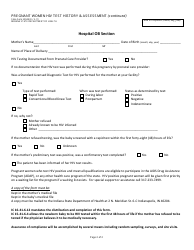 State Form 52048 Pregnant Women HIV Test History &amp; Assessment - Indiana, Page 2