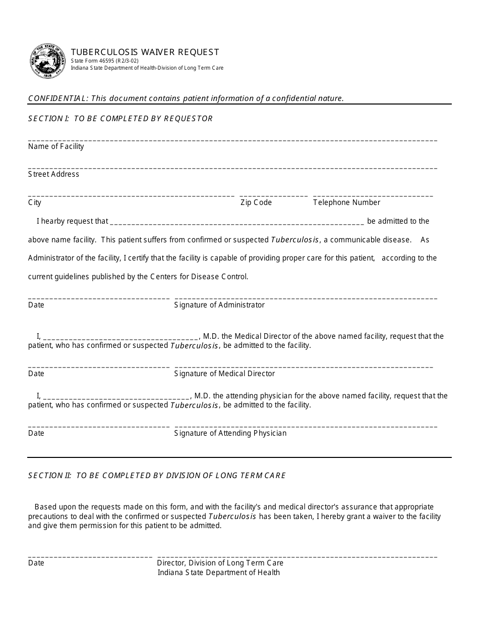 State Form 46595 - Fill Out, Sign Online and Download Printable PDF ...