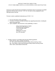 State Form 53800 Varicella (Chickenpox) Case Investigation - Indiana, Page 2