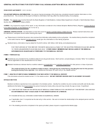 Document preview: State Form 13342 Indiana Adoption Medical History Registry - Indiana