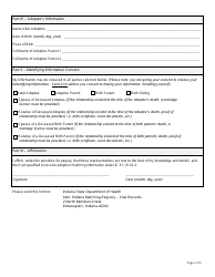 State Form 47896 Indiana Adoption Matching Registry Identifying Information Consent - Indiana, Page 2