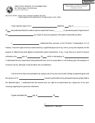 Document preview: State Form 53913 Employee Waiver of Examination by Personal Physician - Indiana