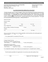 Document preview: Application for Dead Animal Disposal/Dead Animal Transporter License - Iowa