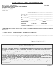Document preview: Application for a Poultry Buyer's License - Iowa