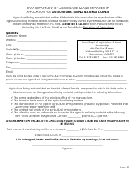 Application for Agricultural Liming Material License - Iowa