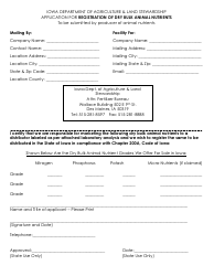Application for Fertilizer Dry Bulk Animal Nutrient License - Iowa, Page 3