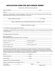 Form PB12009 Application Form for Anti-freeze Permit - Iowa, Page 2