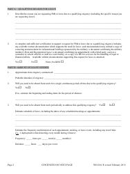 Form WH-384 &quot;Certification of Qualifying Exigency for Military Family Leave (Family and Medical Leave Act)&quot;, Page 2