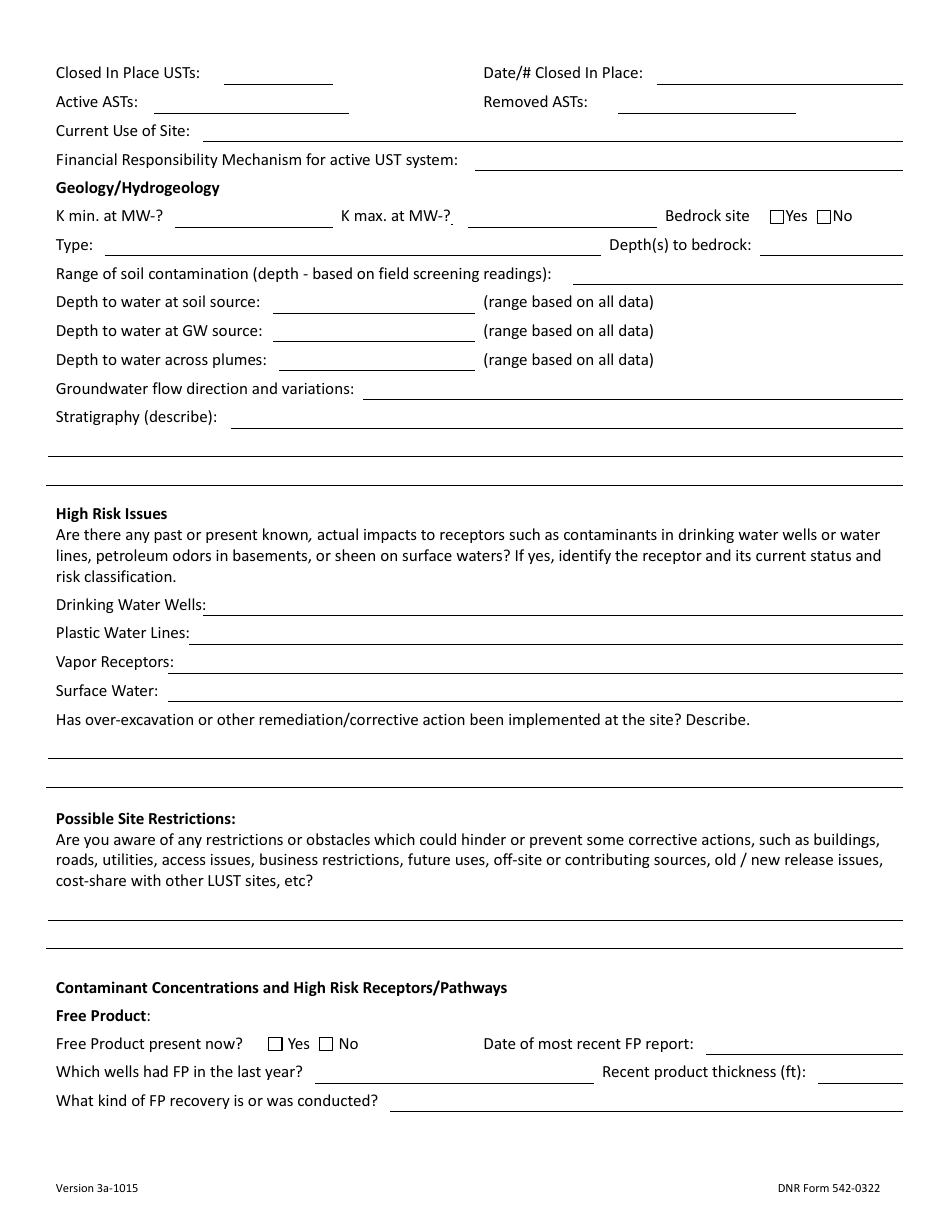 DNR Form 542-0322 Post Tier 2 Scr Evaluation Worksheet - Iowa, Page 2