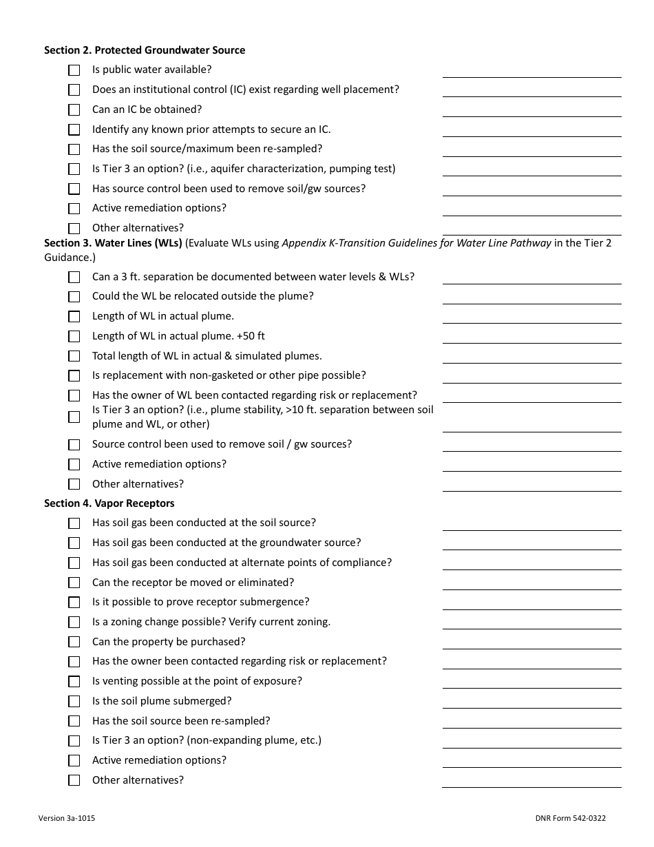 DNR Form 542-0322 Post Tier 2 Scr Evaluation Worksheet - Iowa, Page 4