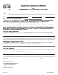 DNR Form 542-0093 Application for Groundwater Professional Certification - Iowa, Page 3