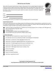 Document preview: DNR Form 542-0326 Exhibit 13 Cwsrf Bid Document Checklist - Iowa