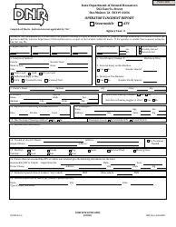 DNR Form 542-8093 Operator&#039;s Incident Report - Snowmobile / Atv - Iowa