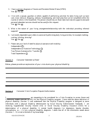 Consumer Evaluation of Needs - Hcbs &quot; Physical Disability - Kansas, Page 2