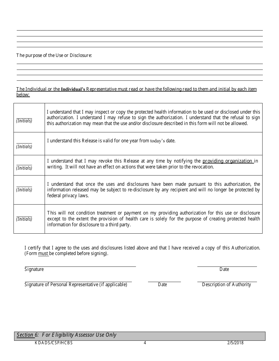 Consumer Evaluation of Needs - Hcbs  Physical Disability - Kansas, Page 4