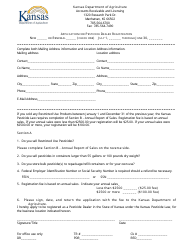 Application for Pesticide Dealer Registration - Kansas