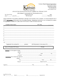 Document preview: Application for Registration of Commercial Feeding Stuffs - Kansas