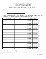 Feed Tonnage Exemption Form - Kansas, Page 2