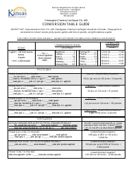 Document preview: Conversion Table Guide - Kansas