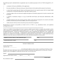 Application for New Kansas Public Livestock Market License - Kansas, Page 2