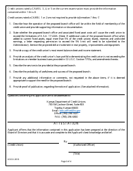 Branch Application for Credit Unions - Kansas, Page 2