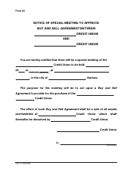 Forms and Procedures for Purchase and Sell Agreement of Kansas Chartered Credit Unions - Kansas, Page 10