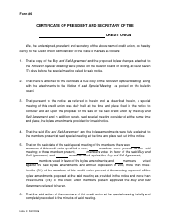 Forms and Procedures for Purchase and Sell Agreement of Kansas Chartered Credit Unions - Kansas, Page 13