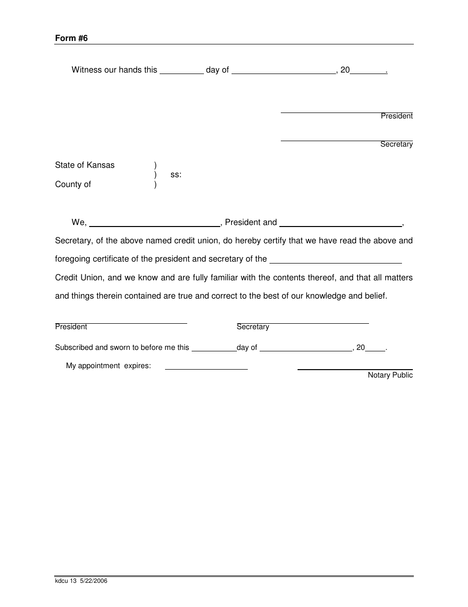 Forms and Procedures for Purchase and Sell Agreement of Kansas Chartered Credit Unions - Kansas, Page 14