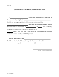 Forms and Procedures for Purchase and Sell Agreement of Kansas Chartered Credit Unions - Kansas, Page 16