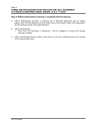 Forms and Procedures for Purchase and Sell Agreement of Kansas Chartered Credit Unions - Kansas, Page 3